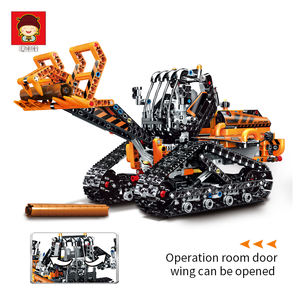 ชุดตัวต่อพลาสติกเพื่อการศึกษา,ชุดรถบรรทุกบล็อกก่อสร้างแบบ Diy ขนาดเล็ก814ชิ้นเกมกระดาน <span class=keywords><strong>Brainbox</strong></span> รถตักตีนตะขาบ - Product Image 6