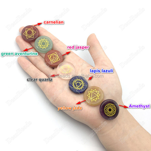 Bộ Đá Quý Khắc Tự Nhiên 7 Bộ Tinh Thể Chữa Bệnh Luân Xa, Bộ Đá Luân Xa Cân Bằng - Product Image 4