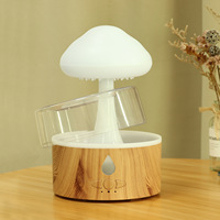 Humidificador de Aire con Aromaterapia y 7 Colores de Luz, Efecto de Lluvia, Vapor Frío, para Hogar, Hotel y Auto