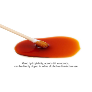 100 Hisopos Desechables de Bambú de 6 Pulgadas con Punta Única, Multiusos, Premium, Aplicadores de Madera, Hisopos de Algodón para Limpieza de Cámaras - Product Image 3