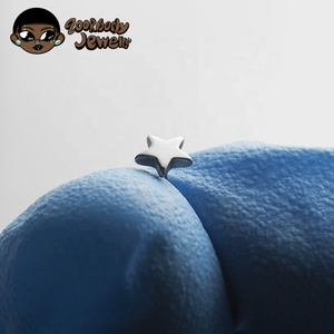 Perno trasero plano sin rosca <span class=keywords><strong>G23</strong></span> <span class=keywords><strong>Titanio</strong></span> Conch Lobe Tragus <span class=keywords><strong>Piercing</strong></span> Threadless Push Pin Labret <span class=keywords><strong>Titanio</strong></span> - Product Image 3