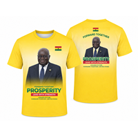 T-shirts de campagne électorale personnalisés pour adultes, avec logo imprimé, production rapide, prix usine, Ghana