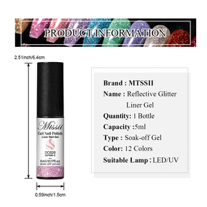 Gel con Brillo Reflectante, Gel Francés con Brillo Láser, Esmalte de <span class=keywords><strong>Uñas</strong></span> Semipermanente UV, Decoración de <span class=keywords><strong>Uñas</strong></span>, Barniz - Product Image 6