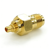 Coupleur coaxial RF plaqué or SMA vers MMCX, connecteur femelle SMA vers prise mâle MMCX, adaptateur de connecteur SMA vers MMCX