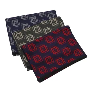 2022 mode vente en gros Viscose noir hommes cachemire écharpe Plaid glands hiver châle écharpe pour hommes 40x180cm