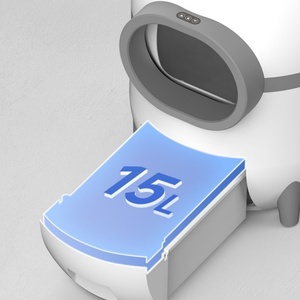 Thiết Kế An Toàn Khử Mùi Mèo Litters Nhựa Điều Khiển Từ Xa Thông Minh Tự Động Mèo Hộp Rác Với Tia Cực Tím Bacteriostasis - Product Image 4