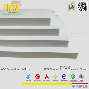 Hoja de tablero de espuma WPC de PVC blanco, 20mm de espesor, densidad de 0,6G/cm3, paneles de pared antitermitas, materiales de impermeabilización - Product Image 1