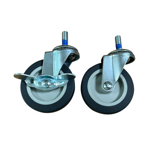 Nouvelles roulettes pivotantes de 3 pouces en PVC pour chariots à plateau industriel - Product Image 1