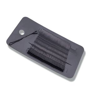 Épingles à <span class=keywords><strong>cheveux</strong></span> en métal durables et personnalisables pour femmes, pinces à <span class=keywords><strong>cheveux</strong></span> noires ondulées, boîte de pinces minimalistes modernes - Product Image 1