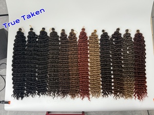 Tresses ondulées profondes de 24 pouces de long, qualité supérieure, 100 % fibre Kanekalon, douces et rebondissantes, 100 g, gris dégradé, cheveux à tresser doux, vente en gros - Product Image 2