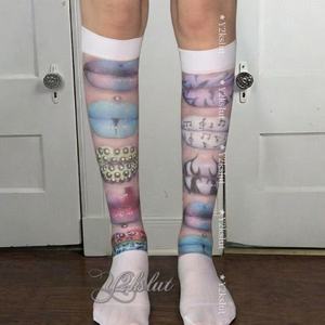 Calcetines altos hasta el muslo góticos Y2K, concepto de fiesta, para una subcultura de nicho única. - Product Image 2
