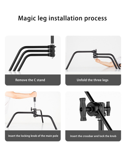 3.2m 130inch Heavy Duty chuyên nghiệp Studio Tripod với thép không gỉ C đứng Boom Arm max 20kg Công suất flash light <span class=keywords><strong>Softbox</strong></span> - Product Image 6