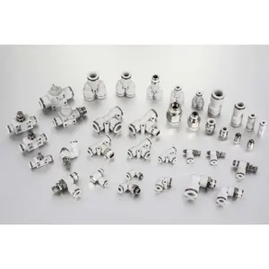 Alta Qualidade Atacadista Pneumático One Touch Tube Fittings Conectores Pneumáticos Plástico Pneumático Air Fittings para conexão