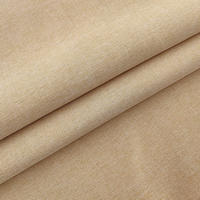 Tissu d'ameublement en microfibre tricoté chaîne aspect lin pour rideaux et canapés, style moderne, vente en gros