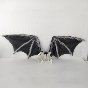 Décorations de fête de carnaval d'Halloween Ailes d'os de <span class=keywords><strong>diable</strong></span> pliables créatives en noir et blanc - Product Image 1