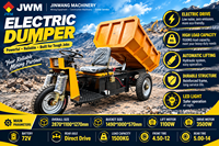 Dumper électrique 100Ah, dumper électrique souterrain de 1,5 tonne, équipement minier souterrain, machine minière Gongyi