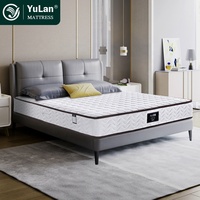 Matelas Euro Top à ressorts ensachés 7 zones en mousse à mémoire de forme de l'usine Foshan Yulan, mousse haute densité, usage hôtelier, épaisseur 25 cm, garantie 10 ans