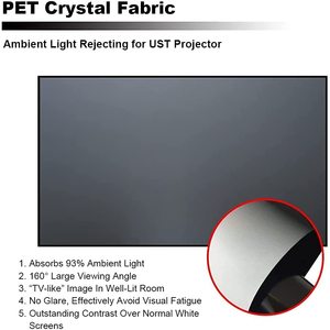 Écran de projection cinématographique ALR de 110 pouces rejetant la lumière ambiante pour projecteur ultra courte portée (UST) au format 16:9 - Product Image 6