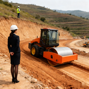 Rouleau de route vibrant à double tambour (CNYL642-2) - Product Image 3