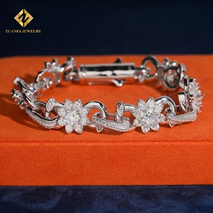 Pulsera de Diamantes Cultivados en Laboratorio ZUANTA JEWELRY, Oro Blanco, Diseño Floral, Certificado IGI, Joyería de Lujo para Mujer - Product Image 5