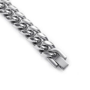 Stainless Steel Curb <b>Chain</b> Necklace, Polished Round Link, Tight Weave Cuban <b>Chain</b> for Men, Jewelry Accessory with Lobster Clasp - Product Image 4