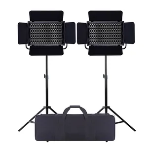 Tolifo Factory Photography Lighting Kit 60W RGB LED Video Camera Photo Panel Light 2 Lights Kit With Remote Stand Carry Bag