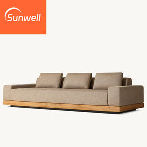 Ensemble de canapés d'extérieur modernes, meubles de <span class=keywords><strong>jardin</strong></span>, ensembles de meubles de patio, balcon, parc, hôtel, <span class=keywords><strong>salon</strong></span> en bois massif, canapés d'extérieur en teck - Product Image 2