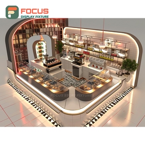 ตู้โชว์ร้านกาแฟมืออาชีพ ตู้โชว์ไม้ลามิเนตสำหรับร้านค้าปลีก ตู้โชว์ร้านกาแฟเชิงพาณิชย์ - Product Image 3