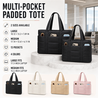 Sac fourre-tout de travail personnalisé OEM rembourré avec 13 poches, en tissu résistant à l'eau, avec compartiment pour ordinateur portable, idéal pour le bureau, les voyages d'affaires et les trajets quotidiens