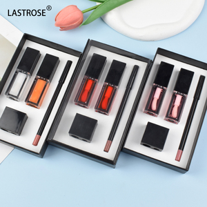 Kit Combinado de Lápiz Labial Vegano Mate de Larga Duración, Resistente al Agua, 3 en 1, Sin Adhesivos, Brillo Labial y Delineador de Labios, Empaque Rosa - Product Image 6
