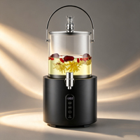 Samovar électrique turc avec fonction de maintien au chaud, design en verre pour usage domestique, garantie 1 an