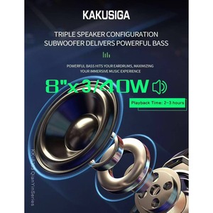 Altavoz recargable Kk-8303 3x8 40W con control remoto y micrófono inalámbrico - Product Image 3