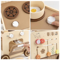 Marche-bébé en bois multifonctionnel Crystal Trending Eco Friendly avec blocs perlés pour l'éveil des tout-petits