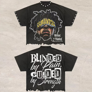 Tùy Chỉnh Retro Pickling Dtg In 100% Cotton 200G Nhân Vật Crop Thường Xuyên Phù Hợp Của Nam Giới Chống Thu Nhỏ Thông Minh Giản Dị T-<span class=keywords><strong>Shirt</strong></span> - Product Image 1