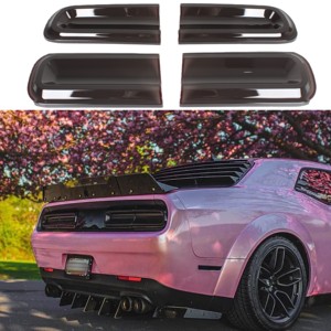 ฝาครอบไฟท้ายสีดำรมควันสำหรับ Dodge Challenger 15-23 ชุดป้องกันไฟท้าย ชุดแต่งภายนอก อุปกรณ์ตกแต่ง - Product Image 1