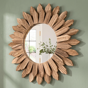 <b>Large</b> Modern Golden Round Iron <b>Frame</b> Eco-Friendly Mirror for Stylish Home Entrance and Lounge Decoration - Product Image 3