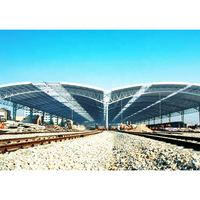 Structure en acier préfabriquée sur mesure à longue portée pour gare ferroviaire, bâtiment à ossature de toit à grande portée