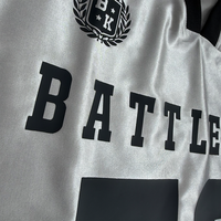 T-shirt en jersey brillant de luxe pour homme avec logo imprimé personnalisé, qualité supérieure, streetwear, col en V surdimensionné, maillot de football