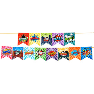 Pancarta de Fiesta de Cumpleaños con Temática de Superhéroes, Fotografía de Telaraña, Edificios de Ciudad Nocturna, Pancarta de Superhéroe para Bebé - Product Image 3
