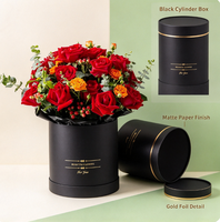 Boîte à fleurs rigide haut de gamme écologique personnalisée avec poignée en carton pour emballage de bouquets, boîte cadeau pour fleurs fraîches, séchées ou préservées
