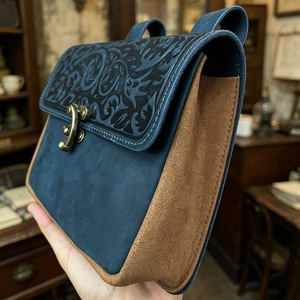 Bolsa de Cintura de <span class=keywords><strong>Cuero</strong></span> Crazy Horse Repujado Vintage, Bolsa de Almacenamiento para Exteriores, Hecha a Mano, para Caza, Senderismo y Camping - Product Image 5