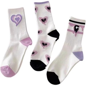 Women Mid Calf Socks Crew Length Sweat Absorbing Sporty Style Autumn Winter Casual Wear - Product Image 5