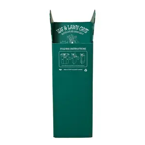 Eco-Frindly Customized Waterproof PP Corrugated Plastic Leaf Lawn Chute Strong And Durable Green Leaf And Lawn Chutes