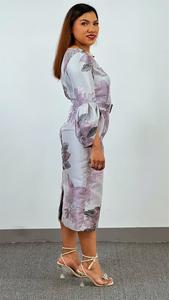 가장 인기있는 제품 플러스 사이즈 맥스 드레스 겸손한 정원 파티 드레스 플러스 사이즈 Bodycon 원피스 뚱뚱한 숙녀 - Product Image 4