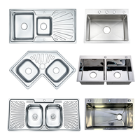 Évier de cuisine rectangulaire en acier inoxydable 304 Integrity Service, taille standard, à encastrer sous le plan.