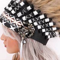 Tocado de Plumas Indio Unisex Cosido a Mano, para Carnaval, Halloween, Baile, Cosplay, Diadema Suave Marrón, Accesorios
