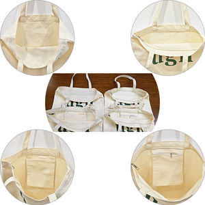 กระเป๋าผ้าแคนวาสพิมพ์ลายตามสั่ง ขายส่ง ขนาดเล็ก ขนาดใหญ่ สำหรับผู้หญิง ใส่ของช้อปปิ้ง พร้อมโลโก้ กระเป๋าโท้ทส่วนตัว - Product Image 6