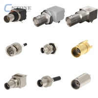 RF Coaxial Connector 731750050 Triax Plug Straight 3 Slots Clamp TWC-78-2 and TWC-124-2 Cable Brass Body Nickel Plated B
