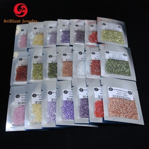 Vente en gros professionnelle de pierre de zircon de qualité 5A couleur forme ronde pierre précieuse en vrac 0.8mm à <span class=keywords><strong>2</strong></span>.7mm pierre de zircon cubique - Product Image 6