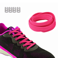 Lacets plats élastiques sans nœuds 7 mm avec clips de verrouillage, lacets paresseux pour baskets, logo personnalisé
